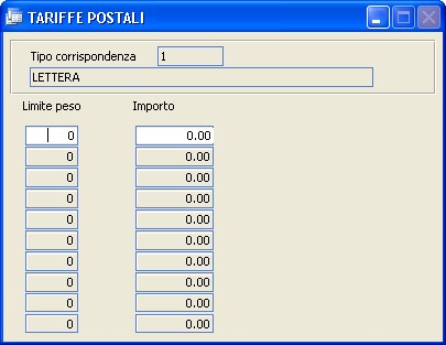 Tariffe postali
